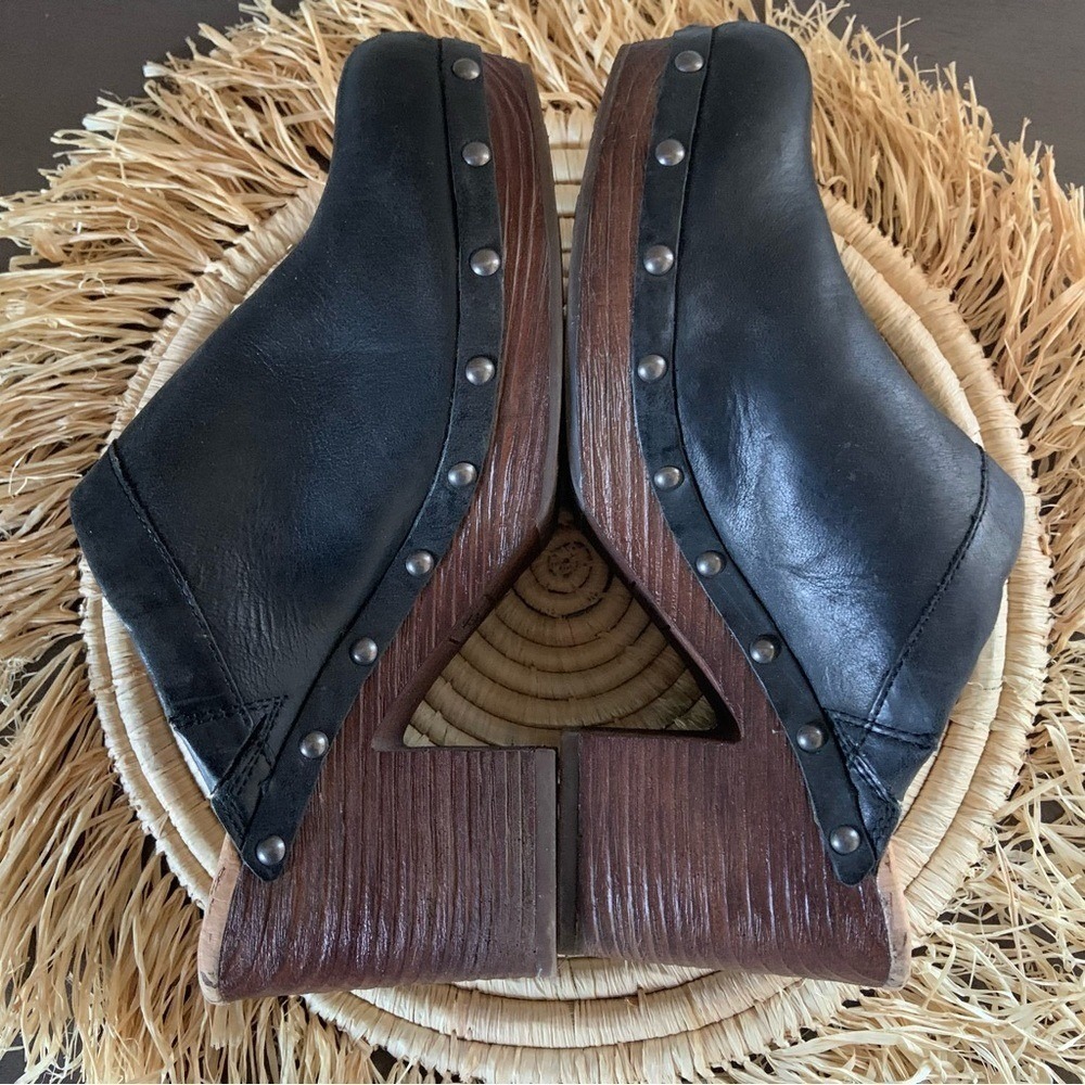 KORKS Women's Sudbury Black Leather Clogs Kork Ease Size 9 - Picture 7 of 16
